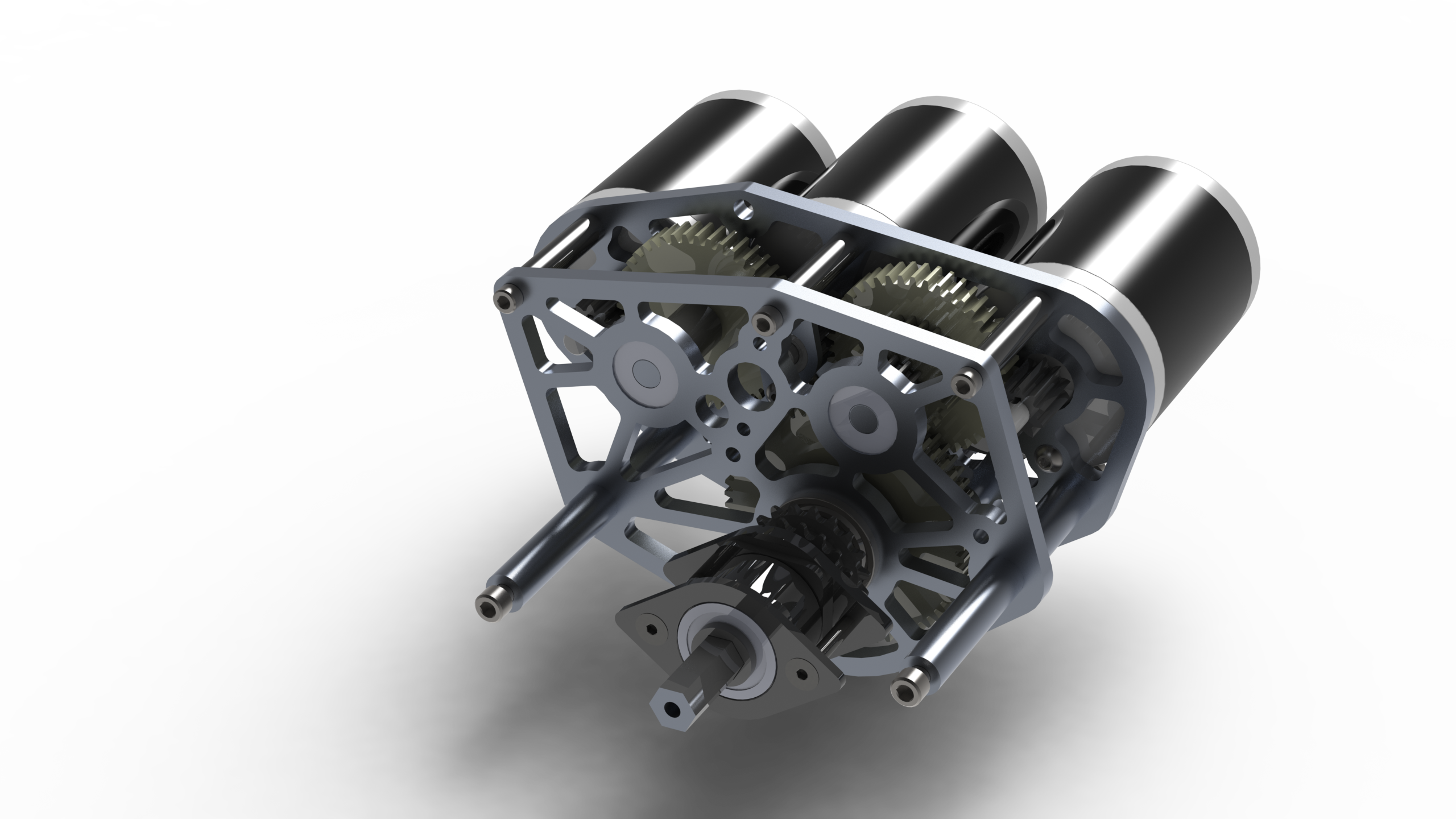 Neo滚珠变速传动系齿轮箱3D数模图纸 STEP格式